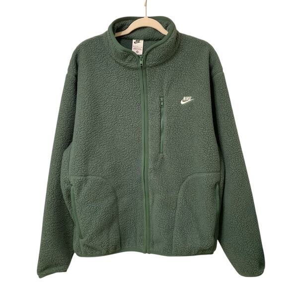 Nike Men's Sportswear Club Fleece Jacket in Fir Green Size Large NWT - Picture 1 of 9